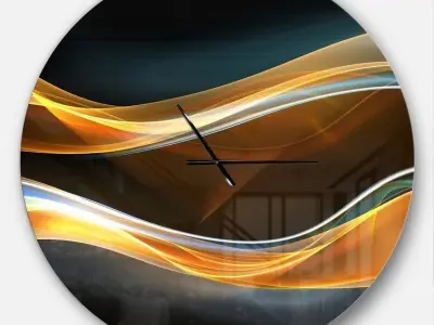 Oversized 3D Wave Wall Clock Free 3D model