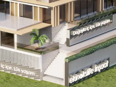 Luxury Modern Villa 3D Model for Architectural Visualizations 3D model