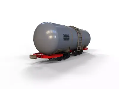 Wagon tank Low-poly 3D model