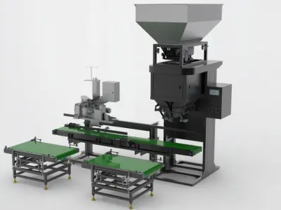 Automatic weighing and packing machine  3D model