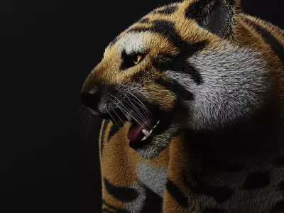 TIGER  RIGGED - ANIMATED 3D model