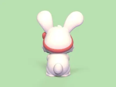 Bunny Hair Bow 3D print model