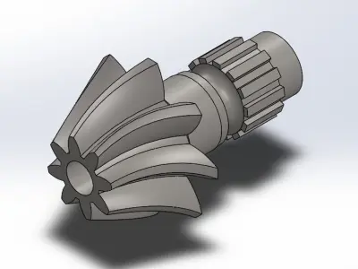 Helical beveal gear 3D print model