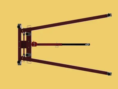 MOBILE HYDRAULIC ENGINE CRANE HOIST HEAVY LIFTING FOLDING MANUAL 3D model