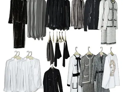 Luxury Wardrobe Cloakroom Dressing room 3D model