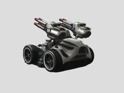 Futuristic Fighter Car 3D model
