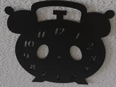old shape wall clock 3D print model