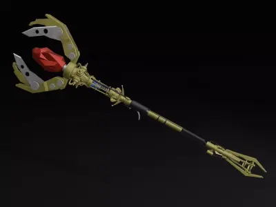 Staff of Fire 3D print model