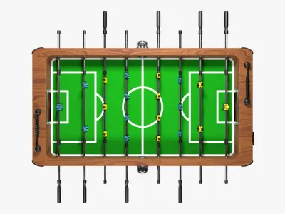 Foosball Table Football Low-poly 3D model