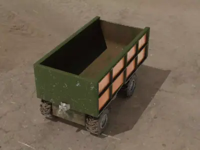 Container truck 3D model Low-poly 3D model