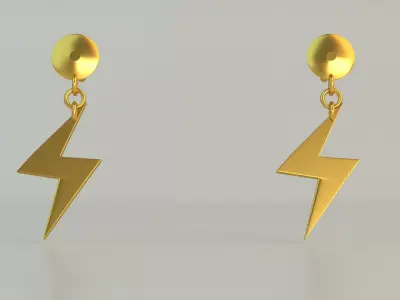 Thunder Ear Ring 5 3D model