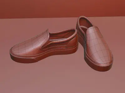 Womens cloth shoes slippers 3D model