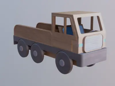 WOODEN TRUCK TOYS BUNDLE - RogueFilmProductions Low-poly 3D model
