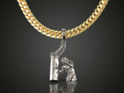 African Boxer Pedant 3D print model