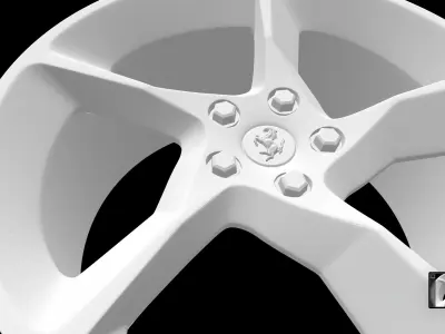 Ferrari Daytona SP3 oem scalable and printable rims 3D print model