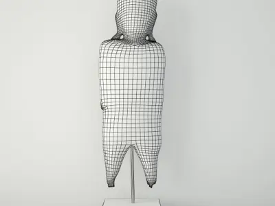 Albesia Wood Buddha Decoration 3D model