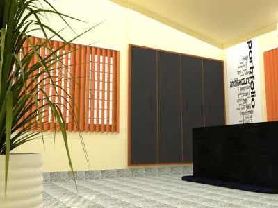 INTERIOR MANAGER ROOM Low-poly 3D model