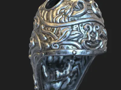 Skull pendant jewelry Warrior vol1 3D print model