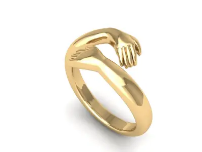 Hand Engagement Ring 3D print model