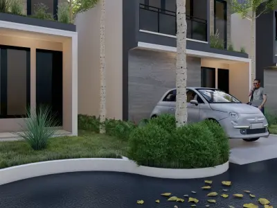 desain rumah minimais 3D model