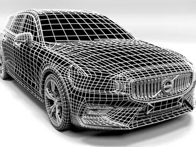 VOLVO V60 Low-poly 3D model