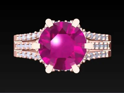 Diamond Ring - Womens Rings - N3804 3D print model