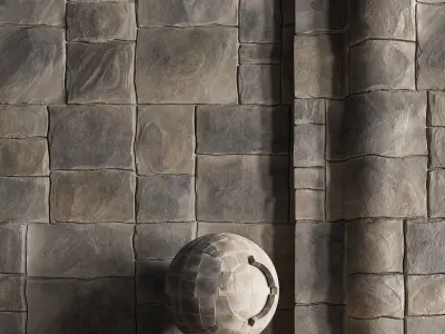 H104 Stone Field - PBR - 4K - Seamless Low-poly 3D model