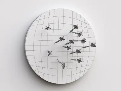 Low poly darts game set Low-poly 3D model