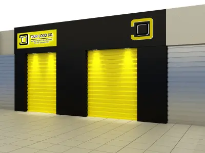 Car service entrance logo sign a607E 3D model