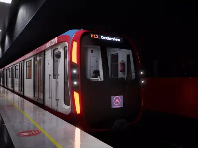 Subway Train - Horizon Low-poly 3D model