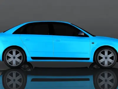 Audi S4 2004 Low-poly 3D model
