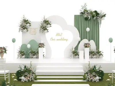 wedding stage 3D model