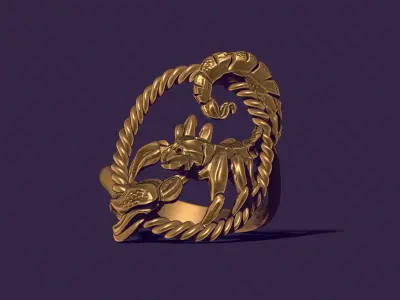 Scorpio ring 3D print model