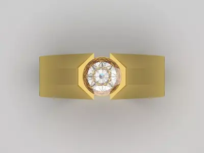 The 3D Model of the Mens Ring model MR0135 3D print model