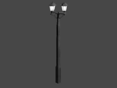 Park Lantern Low-poly 3D model