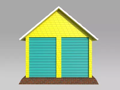 Toon Garage Low-poly 3D model