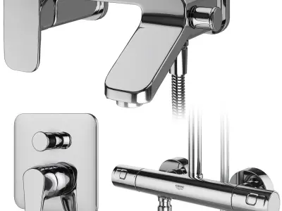 Faucets and shower systems Grohe and Ideal standard set 146 3D model