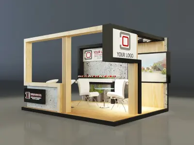 Booth Exhibition Stand a143 3D model