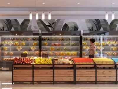 Interior - fruits shop 3D model