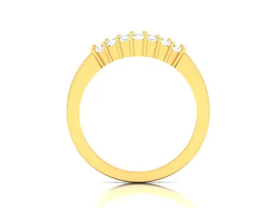 Band 3dm Render Details gold ring with ruby stones 3D print model