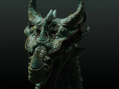 Dragon Bust 3D print model