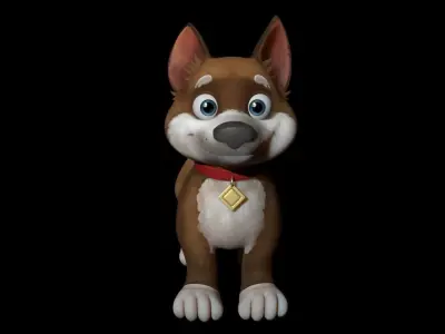 Dog cartoon 3D model purchase