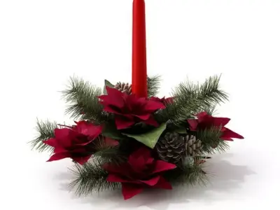 Seasonal Candlestick Centerpiece 3D model