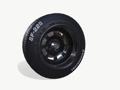 Rally wheel FS - 228 Low-poly 3D model