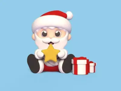 Santa Claus Star 3D print model