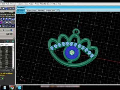 Enameled Eye Pendant 3D print model