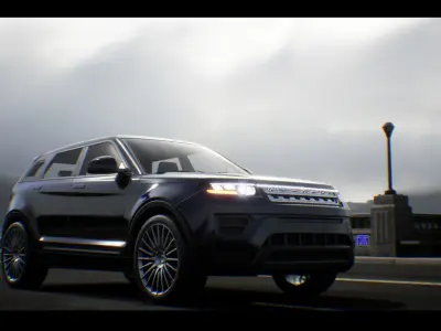 SUV 03 Driveable  Animated  Realistic Low-poly 3D model