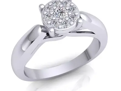 luxury Fancy Ring 58 3D print model