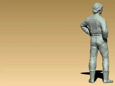 Gilles Villeneuve Ferrari F1 Driver 3D print model
