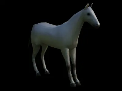 HORSE LOW POLY RIGGED AND ANIMATED 3D MODEL Low-poly 3D model